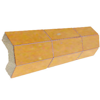 Mosaic House Moroccan tile Mosaic Corner Bullnose 32  solid zellige, mosaic, zellij, bullnose, trim, glaze, v-cap 